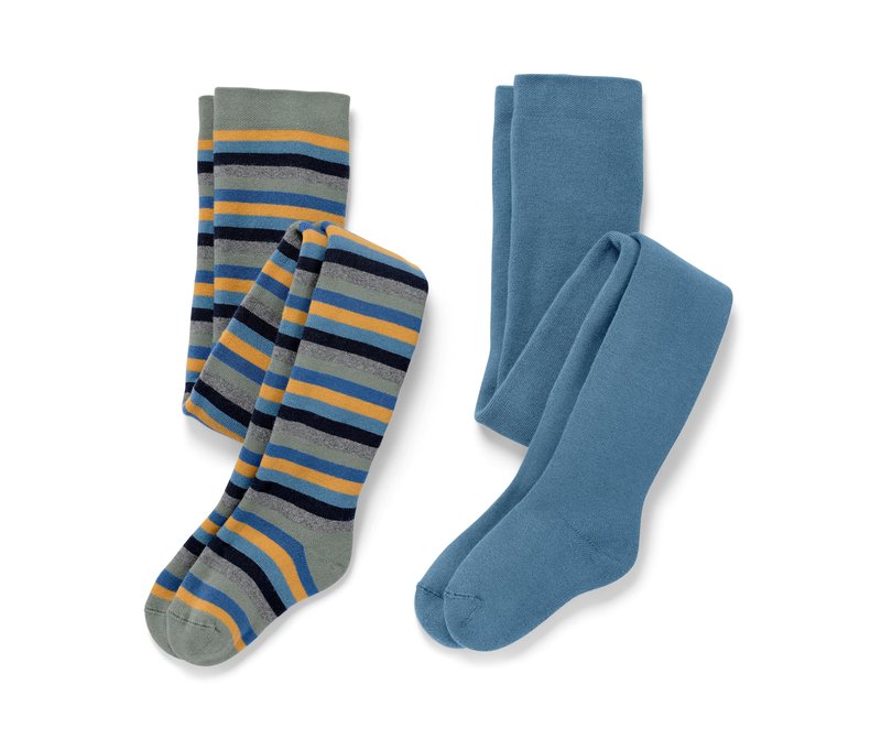 Tchibo - 2 Kinder-Thermostrumpfhosen - Gr. 110/116 - blau