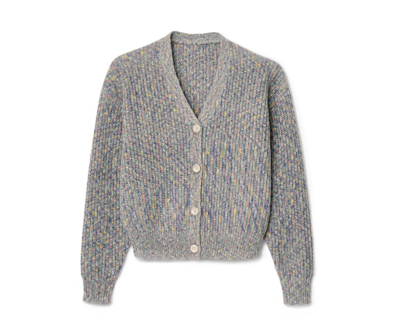 Tchibo - Kinder-Strickjacke mit Wolle - Gr. 158/164 - mehrfarbig