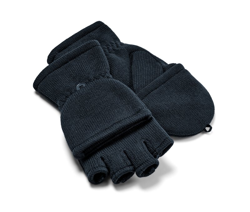 Tchibo - Kinder-Strickfleece-Klappfäustling - Gr. 110-128 - dunkelblau