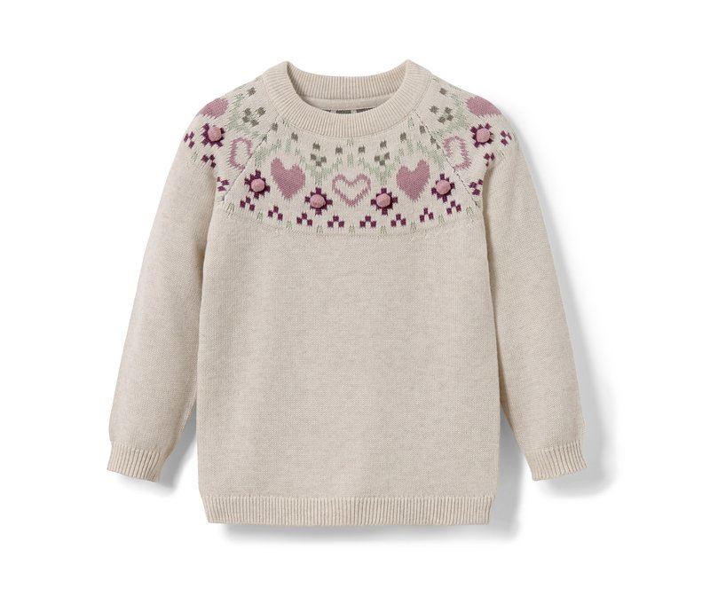 Tchibo - Kinder-Strickpullover - Gr. 110/116 - creme