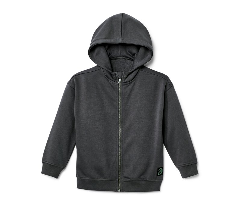 Tchibo - Kinder-Sweatjacke mit angerauter Innenseite - Gr. 122/128 - anthrazit