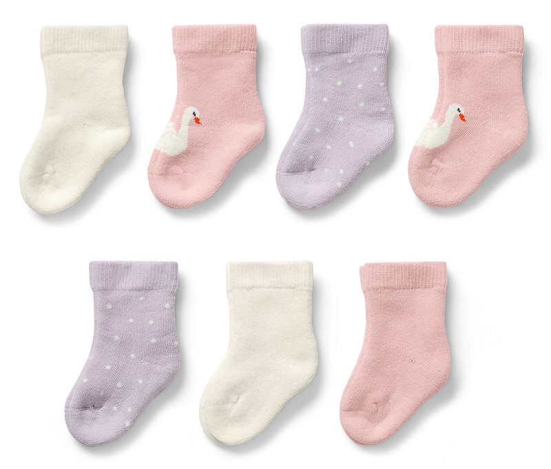 Tchibo - 7 Paar Baby-Socken - Gr. 16-18 - weiß