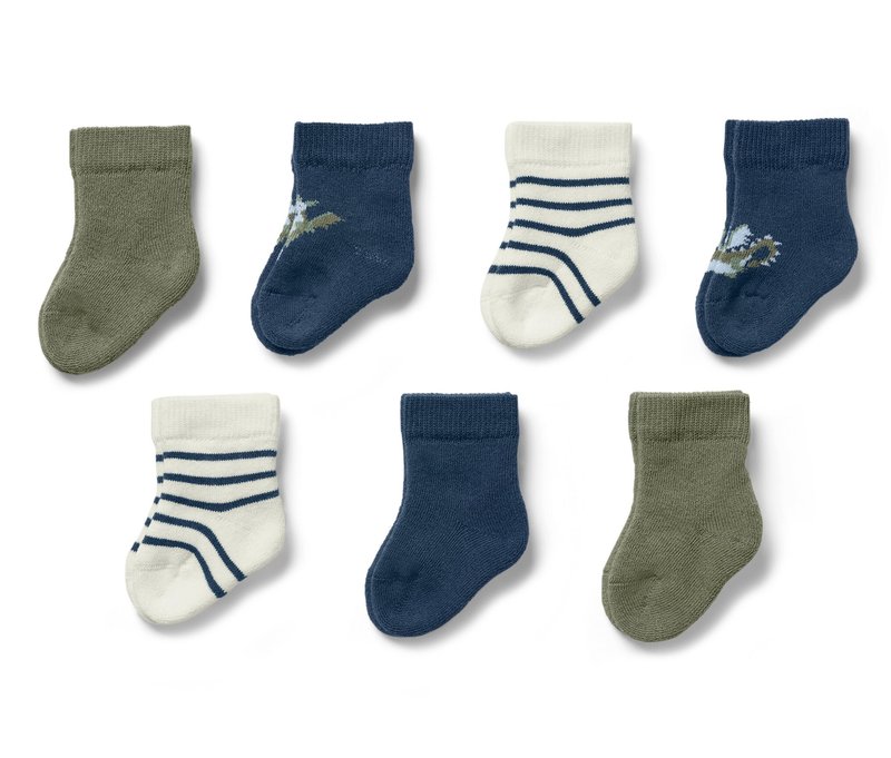 Tchibo - 7 Paar Baby-Socken - Gr. 23-26 - creme
