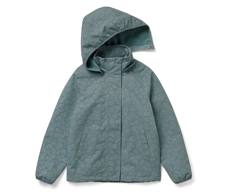 Tchibo - Kinder-Thermo-Regenjacke mit reflektierenden Elementen - Gr. 158/164 - silber/print
