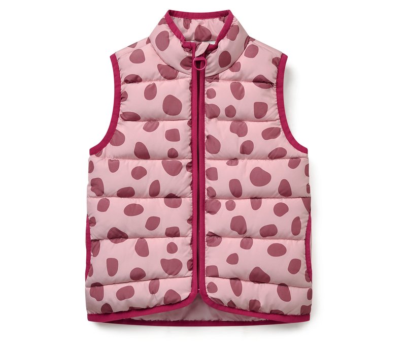 Tchibo - Kinder-Steppweste - Gr. 86/92 - dunkelrosa/print