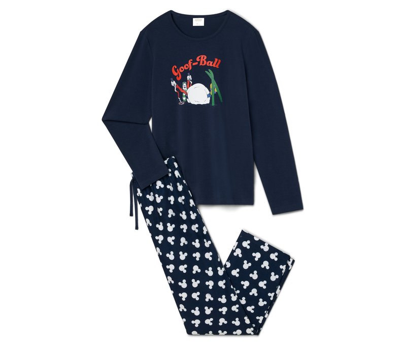 Tchibo - Kinder-Flanell-Pyjama »Mickey and Friends« - Gr. 146/152 - dunkelblau