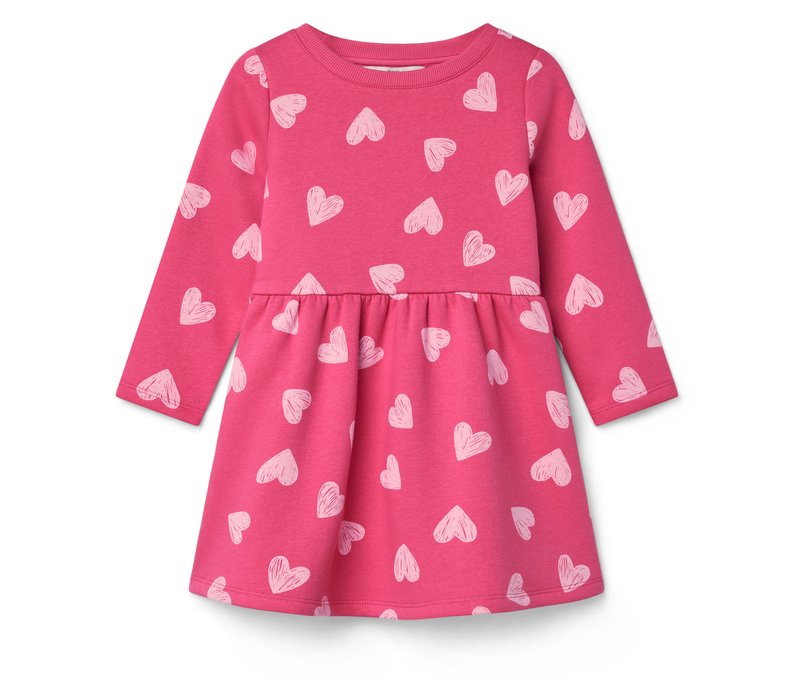 Tchibo - Kinder-Sweatkleid - Gr. 98/104 - hellrosa