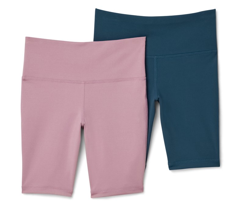 Tchibo - 2 Kinder-Sport-Radlershorts - Gr. 122/128 - lila