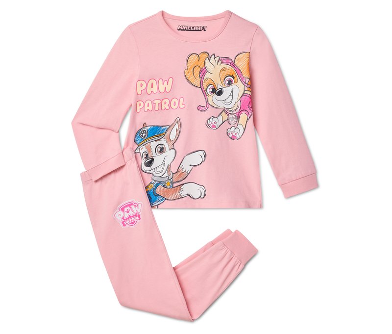 Tchibo - Kinder-Pyjama »Paw Patrol« - Gr. 110/116 - hellrosa/print