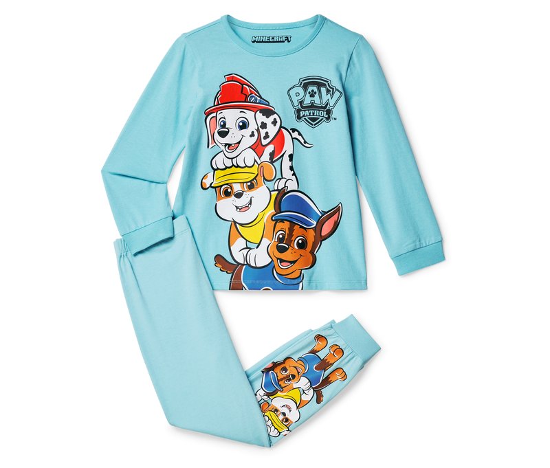 Tchibo - Kinder-Pyjama »Paw Patrol« - Gr. 122/128 - hellblau/print