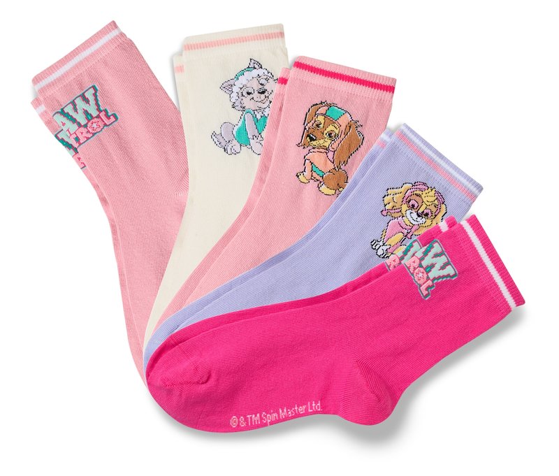 Tchibo - 5 Paar Kinder-Socken »Paw Patrol« - Gr. 31-34 - creme/jacquard