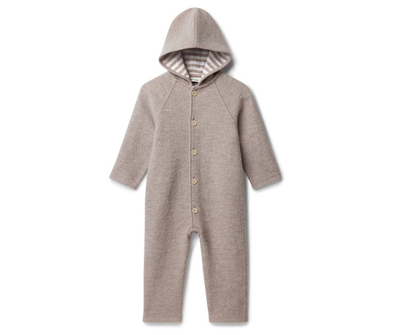 Tchibo - Baby-Walkoverall mit Merinowolle - Gr. 86/92 - weiß