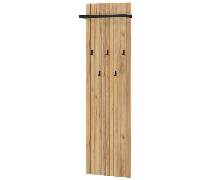 Tchibo - Garderobenpaneel - 46x18x160cm - schwarz - Holz / Metall