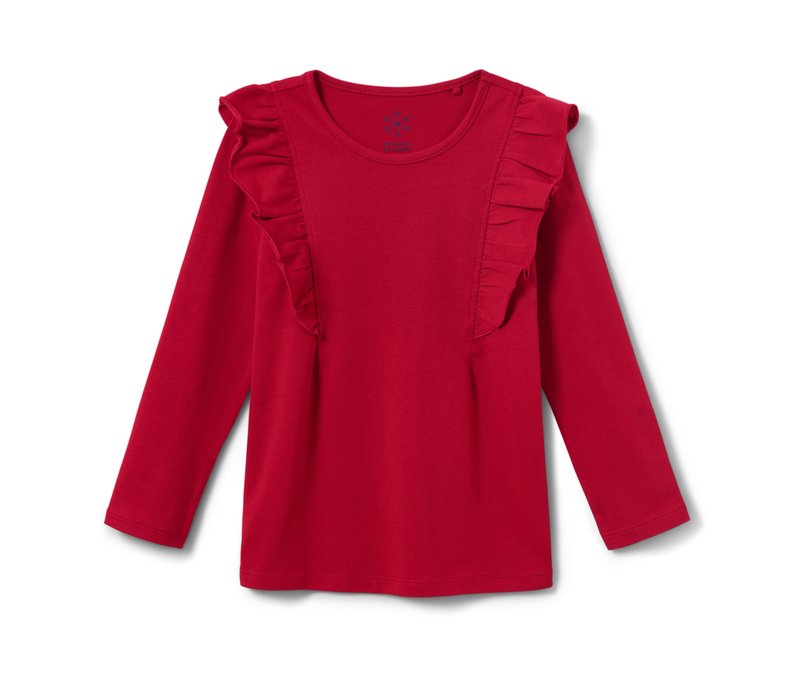 Tchibo - Kinder-Langarmshirt - Mädchen - Gr. 110/116 - rot