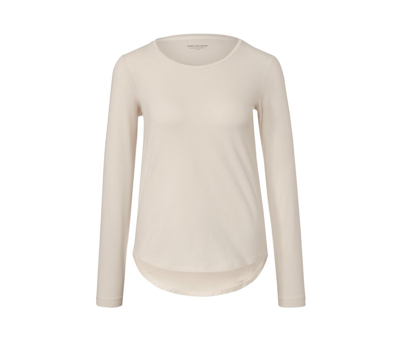 Tchibo - Langarm-Sportshirt - Damen - Gr. M - offwhite