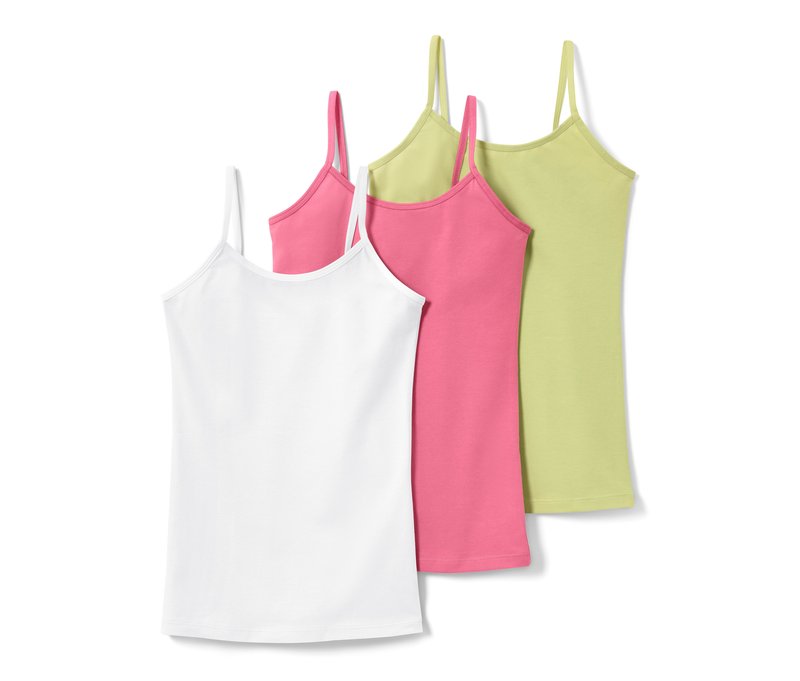 Tchibo - 3 Kinder-Unterhemden - Mädchen - Gr. 158/164 - hellgrün