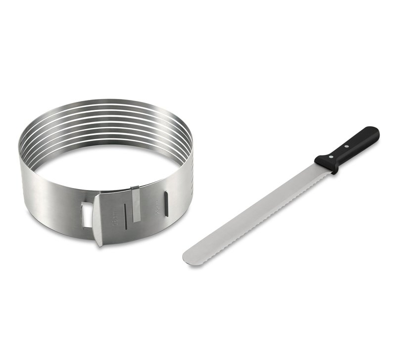 Tchibo - Tortenboden-Schneidhilfe - silber