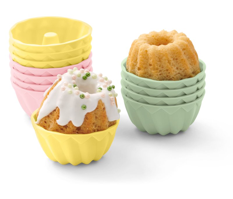 Tchibo - 12 Mini-Gugelhupfformen - gelb