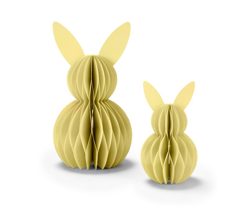 Tchibo - 2 Papier-Osterhasen - gelb