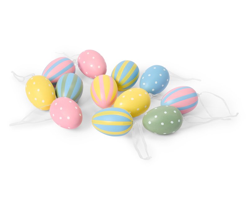 Tchibo - 12 Ostereieranhänger - hellblau