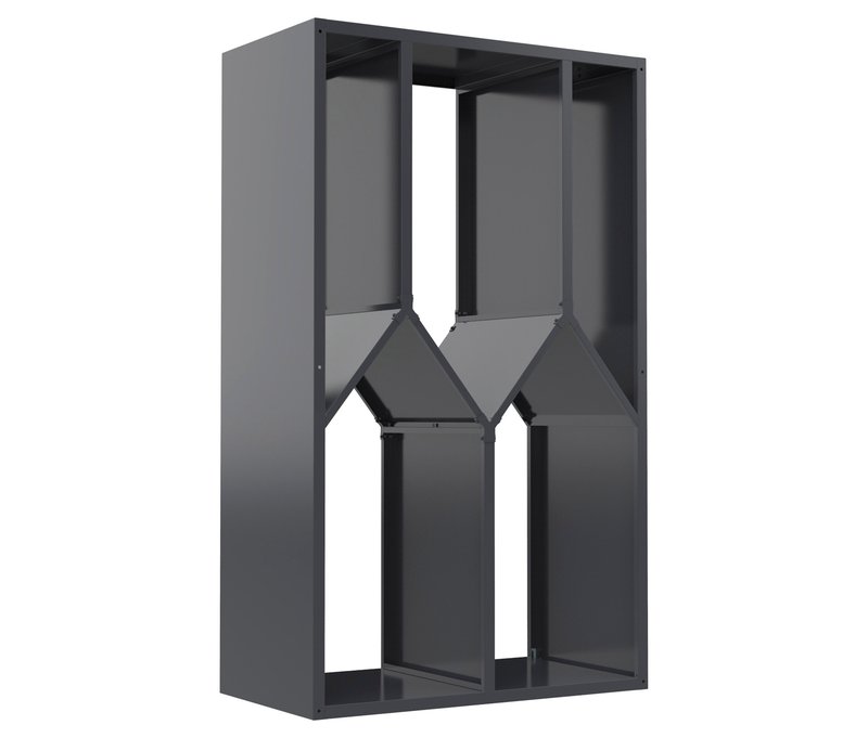 Tchibo - Y-Kaminholzregal - 95x50x160cm - anthrazit - Stahl