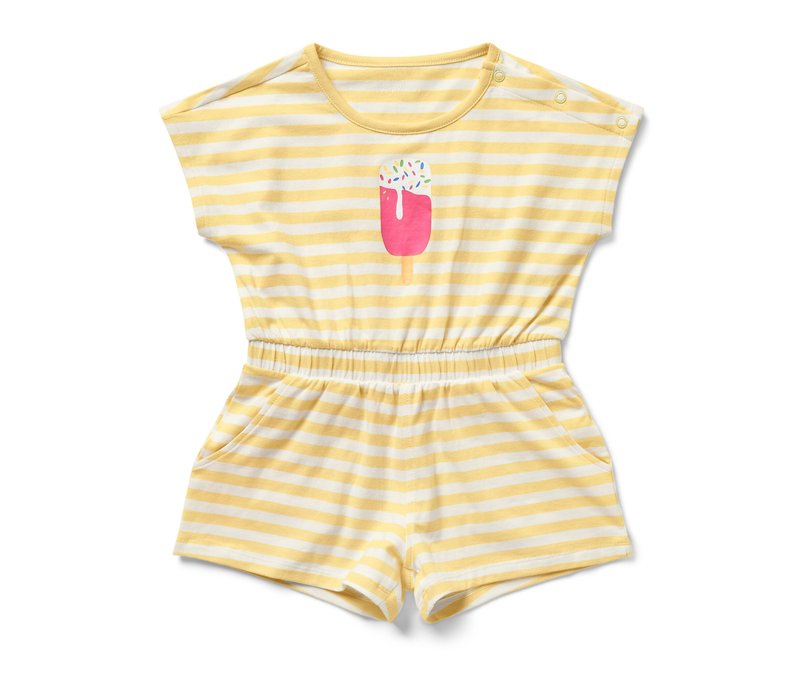 Tchibo - Kinder-Jumpsuit - Baby - Gr. 86/92 - creme/print