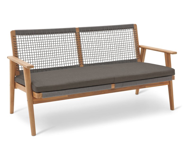 Tchibo - Gartensofa - 149,2x76x78cm - anthrazit - Akazienholz / Polypropylen / Stahl