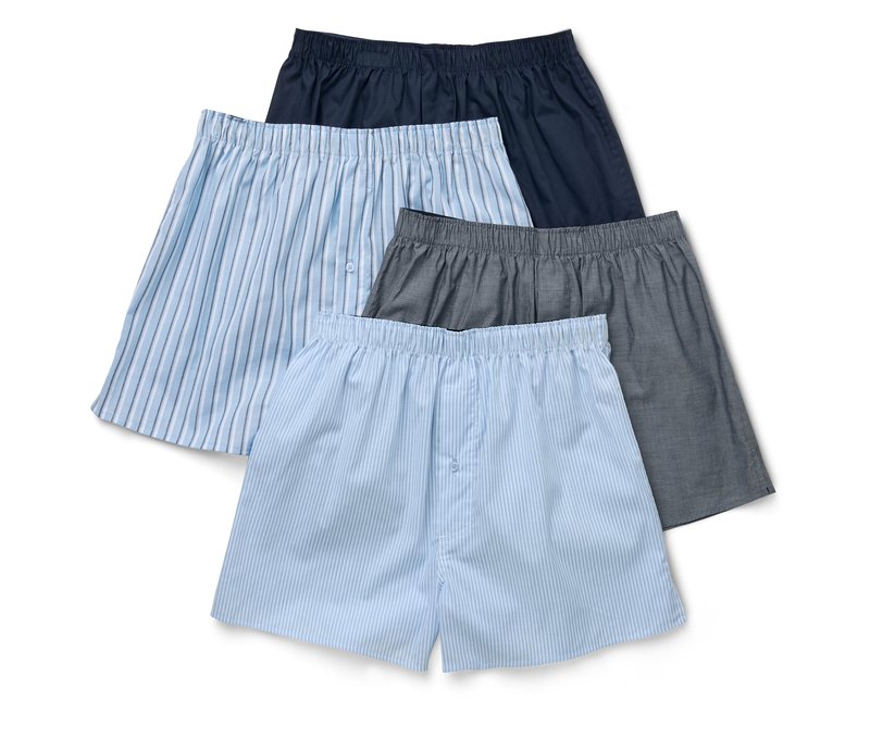 Tchibo - 4 Web-Boxershorts - Herren - Gr. Xl/7 - schwarz/gestreift