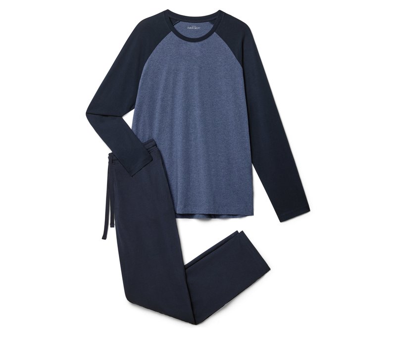 Tchibo - Pyjama-Set - Herren - Gr. L - blau
