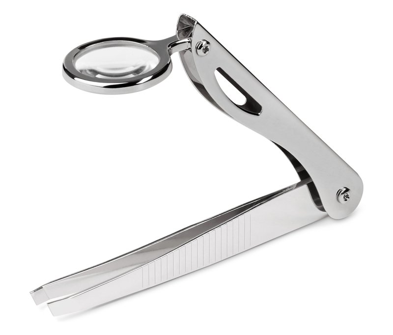 Tchibo - Pinzette mit Lupe - silber