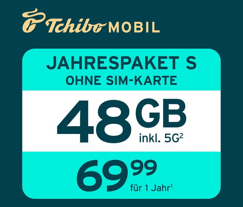 Tchibo - Jahrespaket S mit 48 GB ohne SIM-Karte
