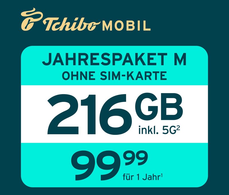 Tchibo - Jahrespaket M mit 216 GB ohne SIM-Karte