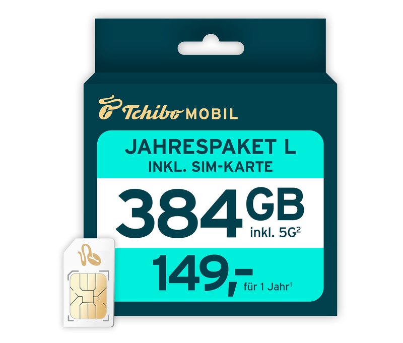 Tchibo - Jahrespaket L mit 384 GB inkl. SIM-Karte