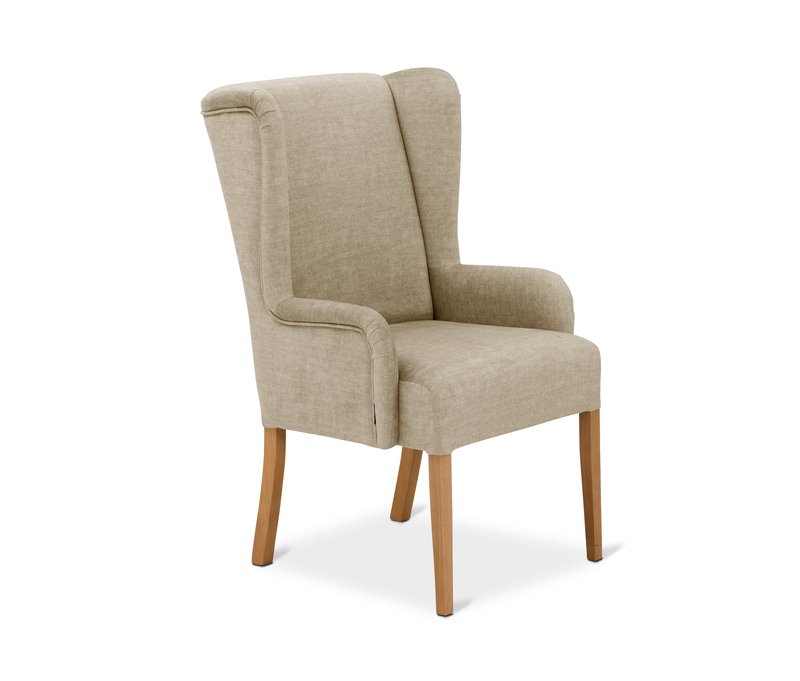 Tchibo - Hochlehner-Polsterstuhl mit Armlehne »Hendrick« - 62x68x107cm - beige - Polyester / Buchenholz / Buchenholz