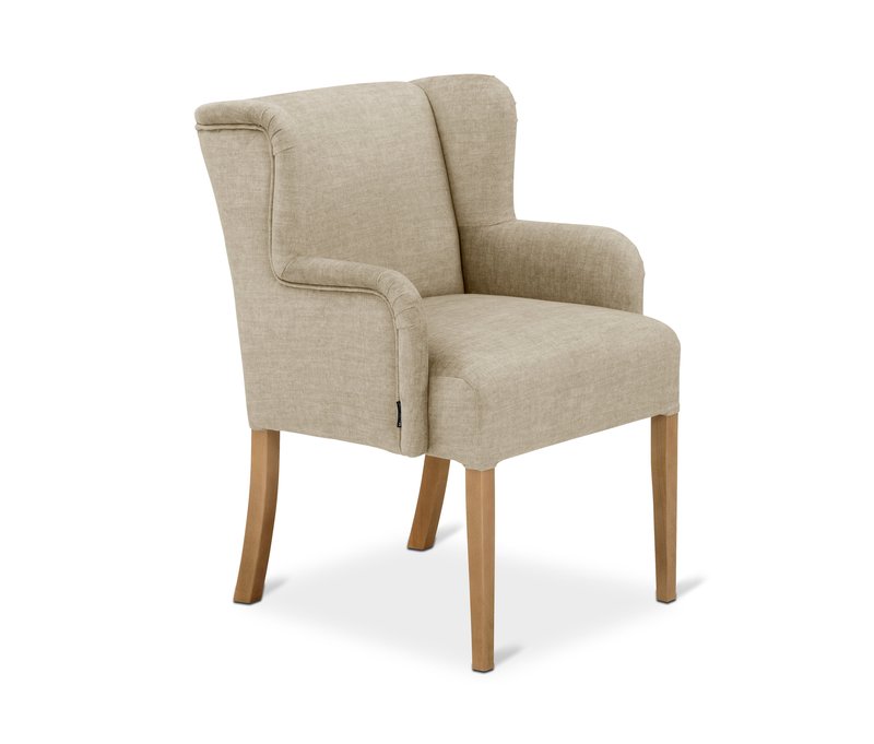 Tchibo - Polsterstuhl mit Armlehne »Hendrick« - 62x65x90cm - beige - Polyester / Buchenholz