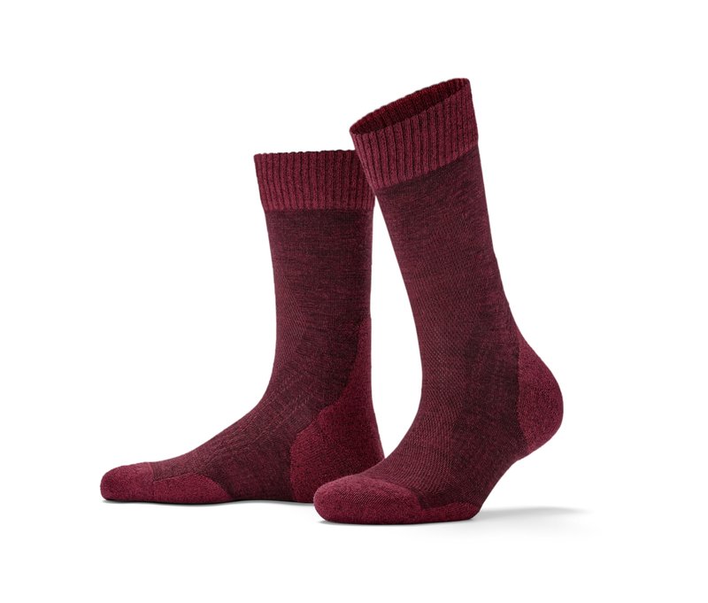 Tchibo - 2 Paar Outdoor-Socken mit RWS-zertifizierter Wolle - Unisex - Gr. 35-38 - weinrot