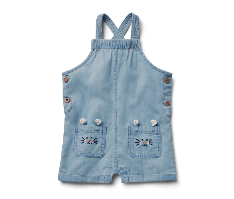 Tchibo - Kinder Chambray-Latzhose - Baby - Gr. 74/80 - dunkelblau