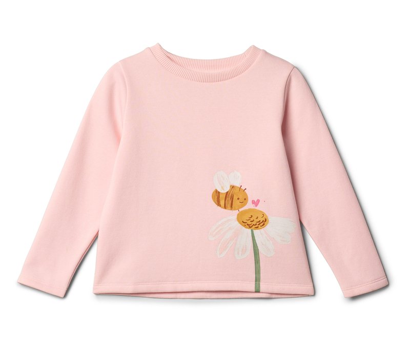 Tchibo - Kinder-Sweatshirt - Mädchen - Gr. 110/116 - hellrosa/print