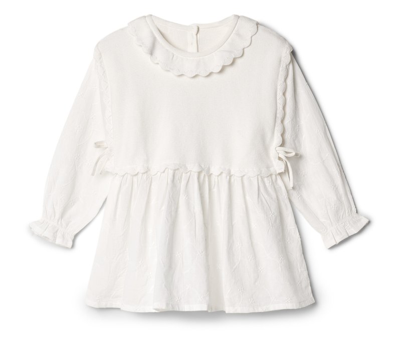Tchibo - Kinder-Kleid - Mädchen - Gr. 110/116 - weiß