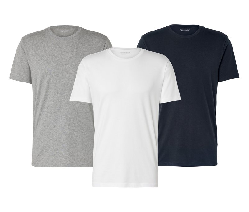 Tchibo - 3 T-Shirts mit Rundhalsausschnitt - Herren - Gr. 4XL - dunkelblau