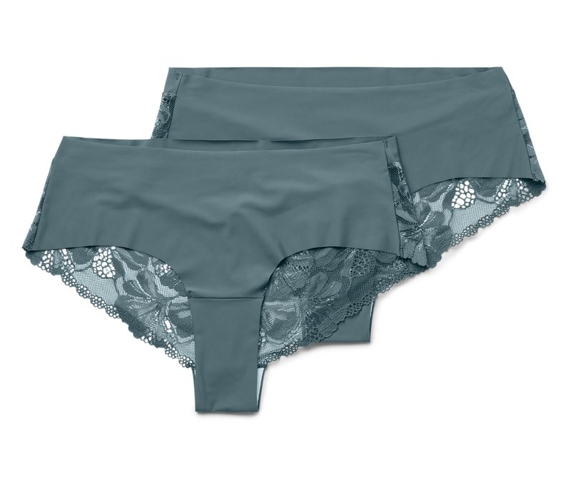 Tchibo - 2 Magic-Cut-Brazil-Slips - Damen - Gr. M - petrol