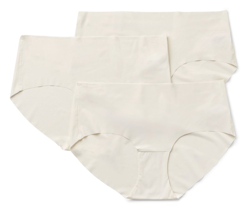 Tchibo - 3 Magic-Cut-Pantys - Damen - Gr. M - creme