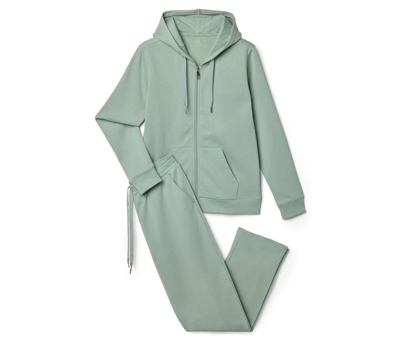 Tchibo - Sweat-Hausanzug - Damen - Gr. S - grün