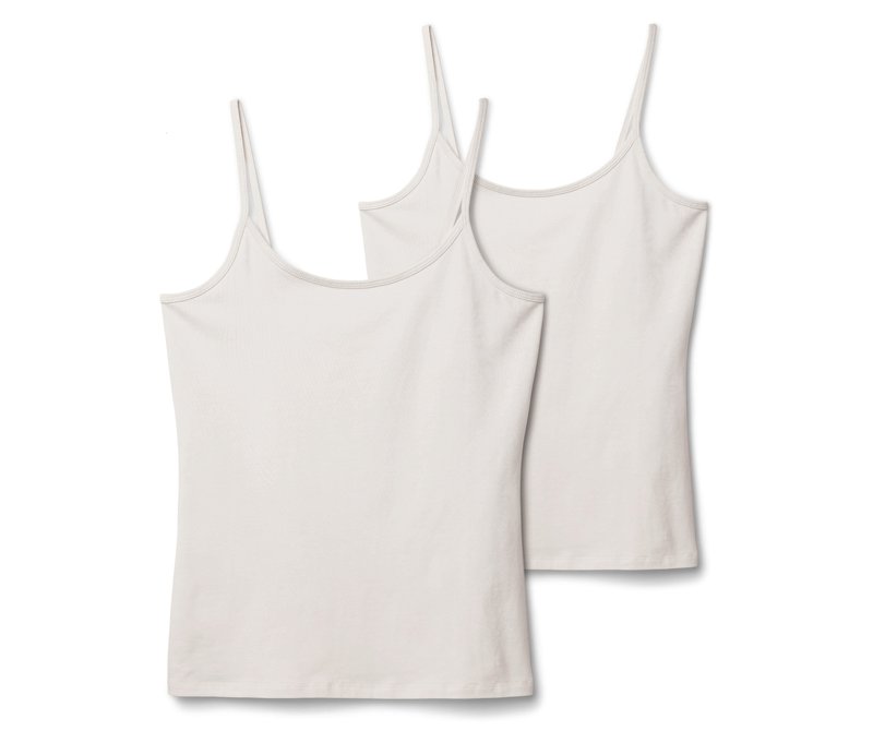 Tchibo - 2 Hemdchen - Damen - Gr. XS - creme