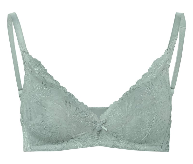 Tchibo - Softschalen-BH mit Spitze - Damen - Gr. 75C - grün