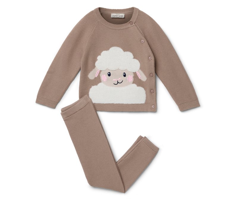 Tchibo - Baby-Strickkombi - Baby - Gr. 62/68 - hellbraun