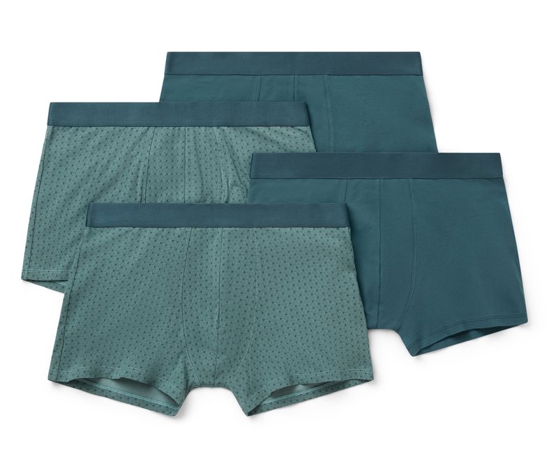 Tchibo - 4 Slipboxer - Herren - Gr. Xl/7 - petrol/print