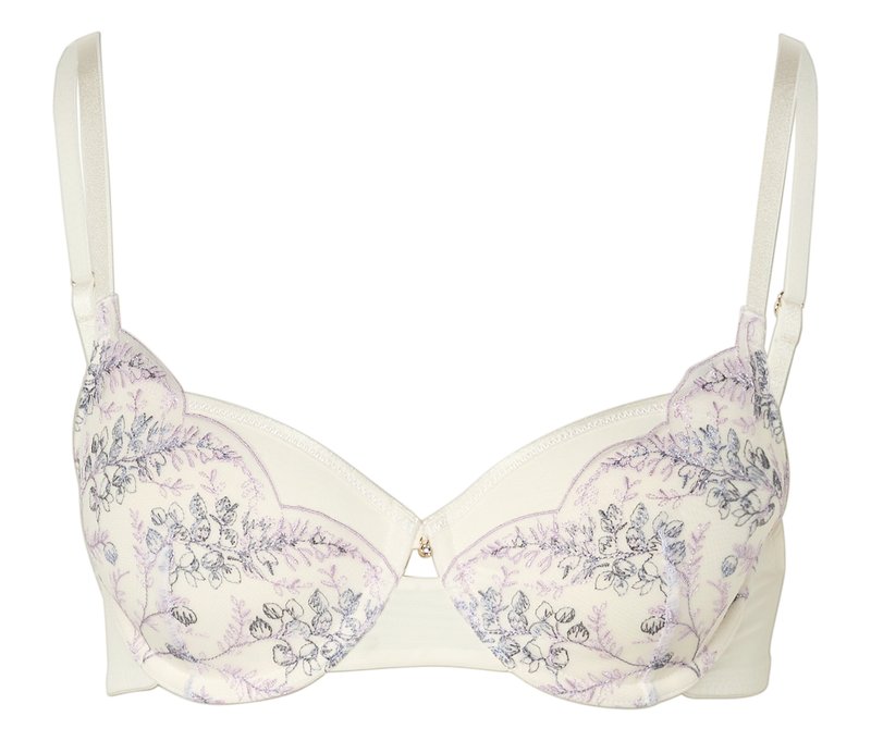 Tchibo - Bügel-BH mit Schale und Stickerei - Damen - Gr. 80A - creme