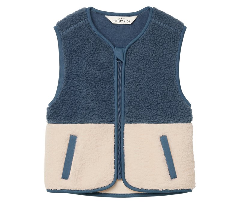 Tchibo - Kinder-Teddyweste - Jungen - Gr. 122/128 - dunkelblau