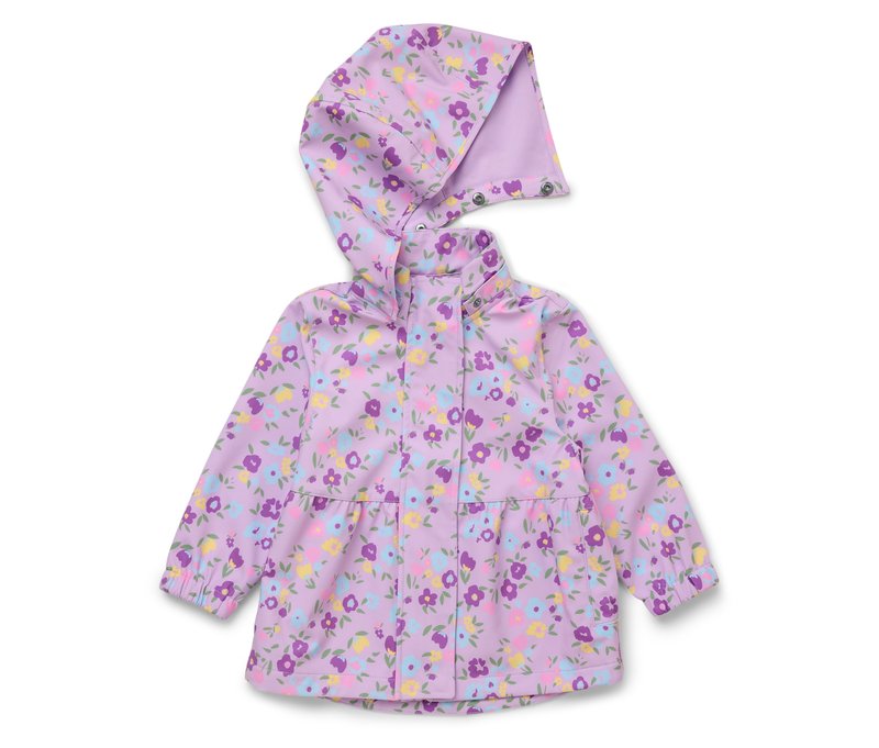 Tchibo - Kinder-Softshelljacke - Mädchen - Gr. 98/104 - lila/geblümt